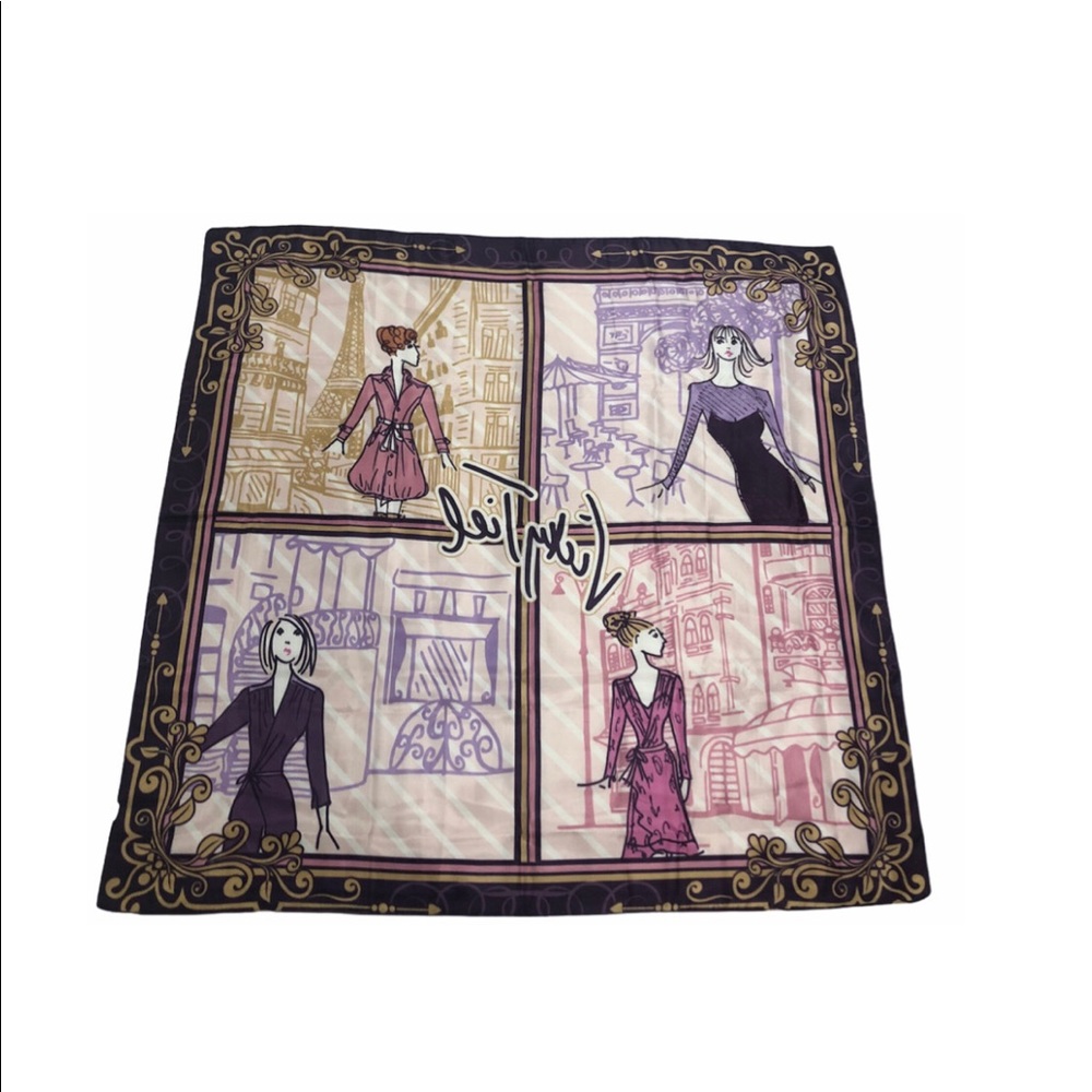 Vicky Tiel 21 Bonaparte Illustration Twilly Scarf - Picture 4 of 13